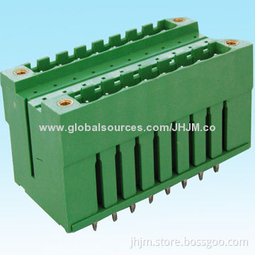 Terminal Block Connector, plug type, dual-row with 4-48 pins, 5 or 5.08mm pitch, straight pin type